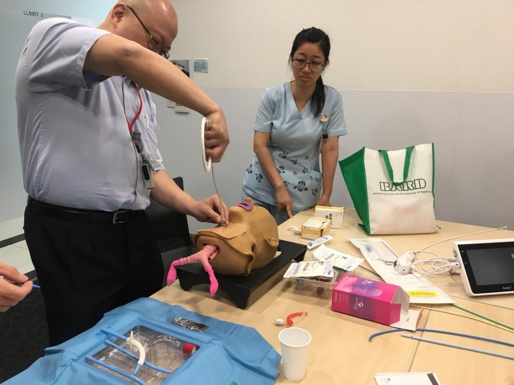 TTSH Cook Medical Products Demo  to Dr. Chan Yeow (Director of TTSH Home Ventilation and Respiratory Support Service) and ICU Sisters