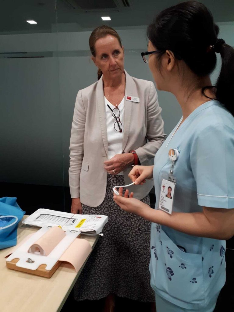 TTSH Cook Medical Products Demo  to Dr. Chan Yeow (Director of TTSH Home Ventilation and Respiratory Support Service) and ICU Sisters